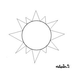 Раскраска: солнце (природа) #157966 - Бесплатные раскраски для печати