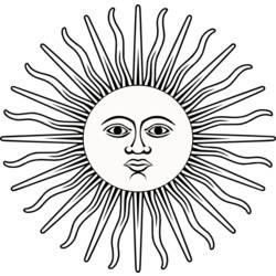 Раскраска: солнце (природа) #158007 - Раскраски для печати