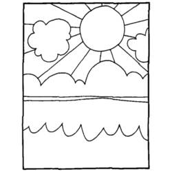 Раскраска: солнце (природа) #158112 - Бесплатные раскраски для печати