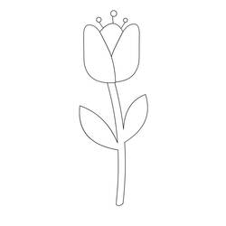 Раскраска: тюльпан (природа) #161637 - Бесплатные раскраски для печати