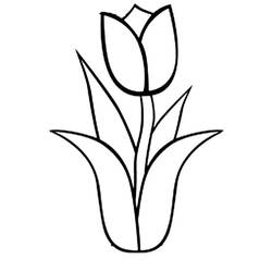 Раскраска: тюльпан (природа) #161652 - Раскраски для печати
