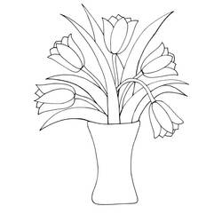 Раскраска: тюльпан (природа) #161654 - Раскраски для печати