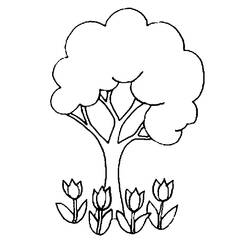 Раскраска: тюльпан (природа) #161705 - Бесплатные раскраски для печати