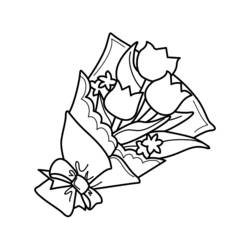 Раскраска: тюльпан (природа) #161719 - Раскраски для печати