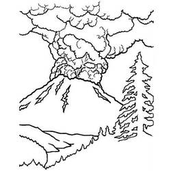 Раскраска: вулкан (природа) #166570 - Раскраски для печати