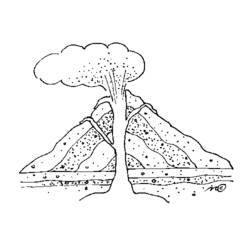 Раскраска: вулкан (природа) #166571 - Раскраски для печати