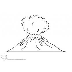 Раскраска: вулкан (природа) #166573 - Раскраски для печати