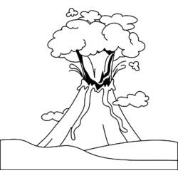 Раскраска: вулкан (природа) #166575 - Раскраски для печати