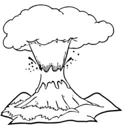 Раскраска: вулкан (природа) #166601 - Бесплатные раскраски для печати