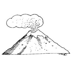 Раскраска: вулкан (природа) #166701 - Раскраски для печати