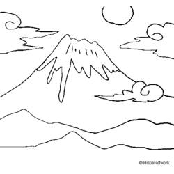 Раскраска: вулкан (природа) #166764 - Раскраски для печати
