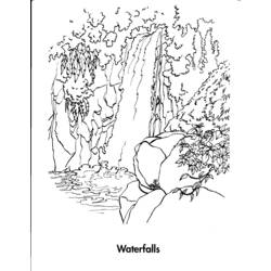 Раскраска: водопад (природа) #159906 - Раскраски для печати