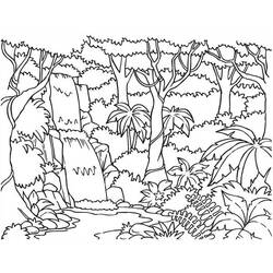 Раскраска: водопад (природа) #159936 - Раскраски для печати