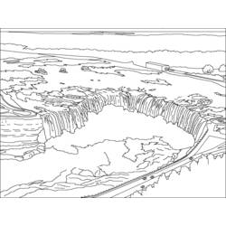 Раскраска: водопад (природа) #159937 - Раскраски для печати