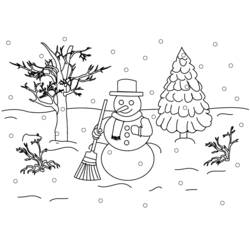 Раскраска: Зимний сезон (природа) #164453 - Раскраски для печати