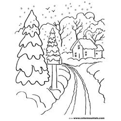 Раскраска: Зимний сезон (природа) #164512 - Раскраски для печати