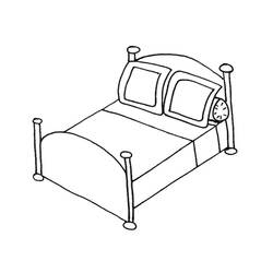 Раскраска: кровать (объекты) #167822 - Раскраски для печати