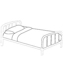 Раскраска: кровать (объекты) #167823 - Раскраски для печати