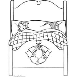 Раскраска: кровать (объекты) #168136 - Бесплатные раскраски для печати
