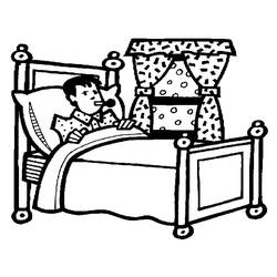 Раскраска: кровать (объекты) #168197 - Бесплатные раскраски для печати
