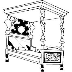 Раскраска: кровать (объекты) #168200 - Бесплатные раскраски для печати