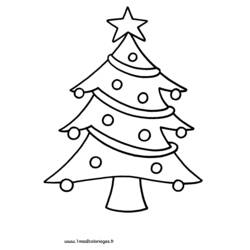 Раскраска: Новогодняя елка (объекты) #167436 - Раскраски для печати