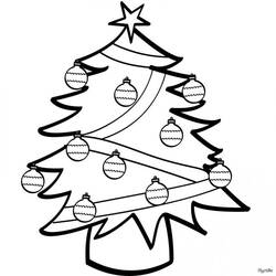 Раскраска: Новогодняя елка (объекты) #167442 - Раскраски для печати