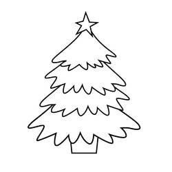 Раскраска: Новогодняя елка (объекты) #167443 - Раскраски для печати