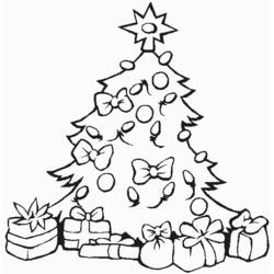Раскраска: Новогодняя елка (объекты) #167450 - Бесплатные раскраски для печати
