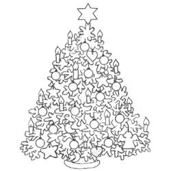 Раскраска: Новогодняя елка (объекты) #167456 - Раскраски для печати