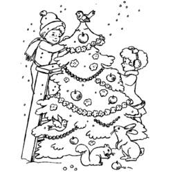 Раскраска: Новогодняя елка (объекты) #167462 - Бесплатные раскраски для печати