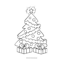Раскраска: Новогодняя елка (объекты) #167481 - Раскраски для печати
