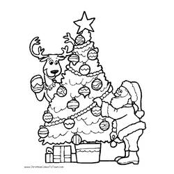 Раскраска: Новогодняя елка (объекты) #167482 - Раскраски для печати