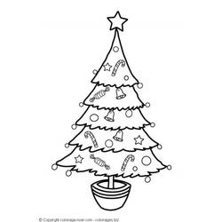 Раскраска: Новогодняя елка (объекты) #167498 - Бесплатные раскраски для печати
