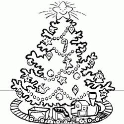 Раскраска: Новогодняя елка (объекты) #167504 - Бесплатные раскраски для печати