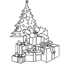 Раскраска: Новогодняя елка (объекты) #167506 - Раскраски для печати