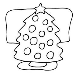 Раскраска: Новогодняя елка (объекты) #167507 - Бесплатные раскраски для печати