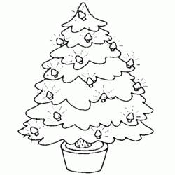 Раскраска: Новогодняя елка (объекты) #167510 - Бесплатные раскраски для печати