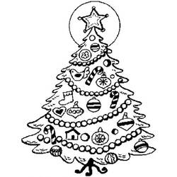 Раскраска: Новогодняя елка (объекты) #167513 - Раскраски для печати