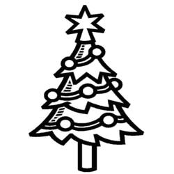 Раскраска: Новогодняя елка (объекты) #167514 - Раскраски для печати