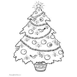 Раскраска: Новогодняя елка (объекты) #167522 - Бесплатные раскраски для печати