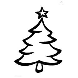 Раскраска: Новогодняя елка (объекты) #167530 - Раскраски для печати