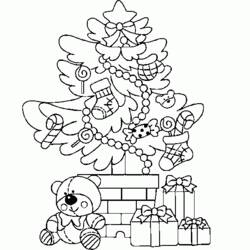 Раскраска: Новогодняя елка (объекты) #167538 - Бесплатные раскраски для печати