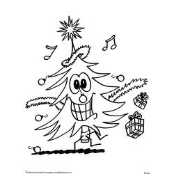 Раскраска: Новогодняя елка (объекты) #167539 - Бесплатные раскраски для печати