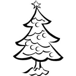 Раскраска: Новогодняя елка (объекты) #167543 - Раскраски для печати