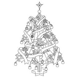 Раскраска: Новогодняя елка (объекты) #167549 - Бесплатные раскраски для печати