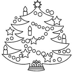 Раскраска: Новогодняя елка (объекты) #167556 - Раскраски для печати