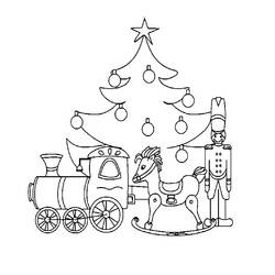 Раскраска: Новогодняя елка (объекты) #167566 - Бесплатные раскраски для печати
