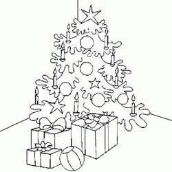 Раскраска: Новогодняя елка (объекты) #167587 - Бесплатные раскраски для печати