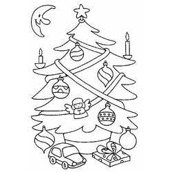 Раскраска: Новогодняя елка (объекты) #167610 - Бесплатные раскраски для печати